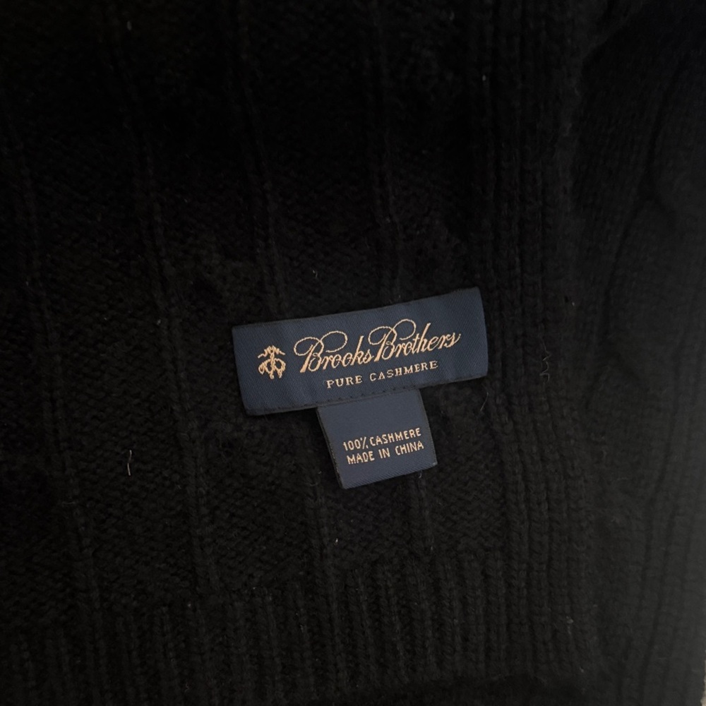 Brooks Brothers Classic Black Cashmere Sweater